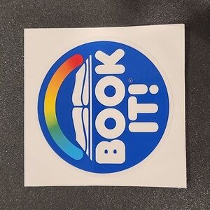 Round Book It! Sticker